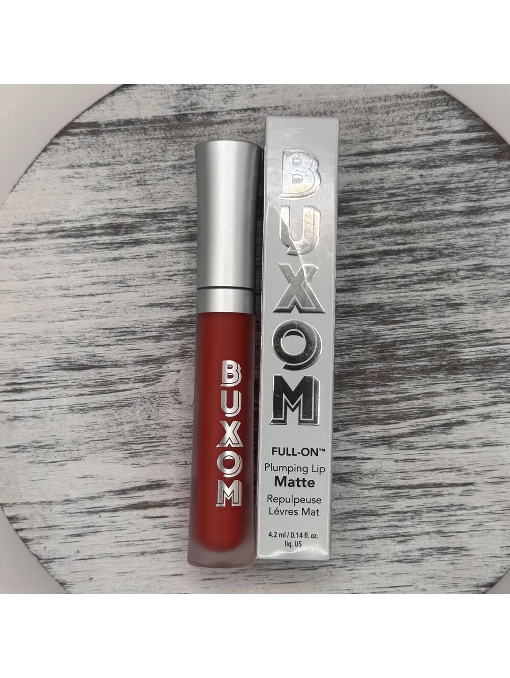 Buxom Full-On Plumping Lip Matte DROP SOME $ Soft Red Full Size 4.2ml/.14oz BNIB